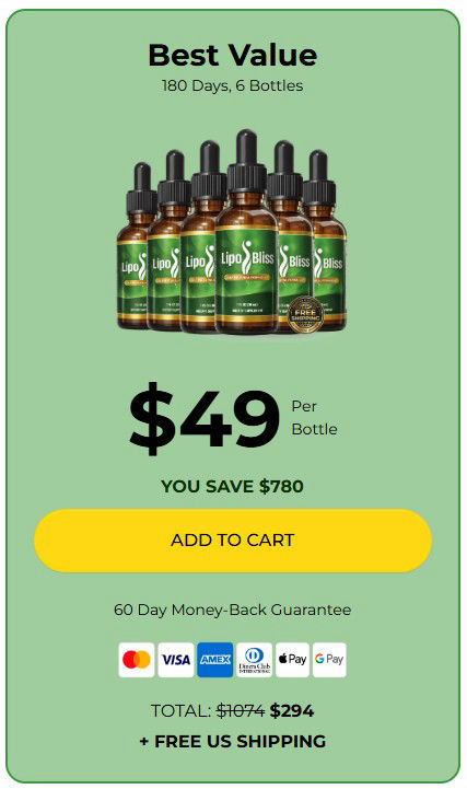 lipobliss 6 bottles price